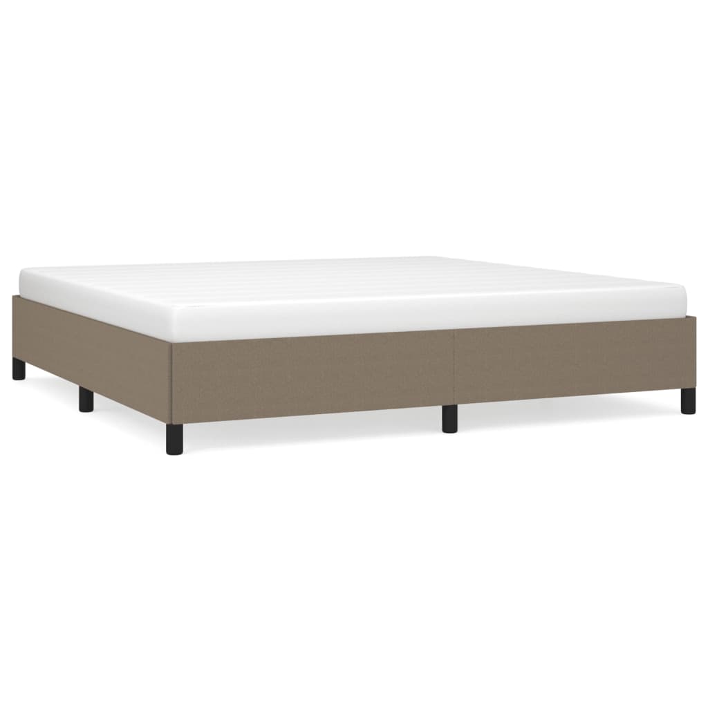 Bedframe zonder matras stof taupe 200x200 cm is nu te koop bij PeponiXL, paradijselijk wonen!