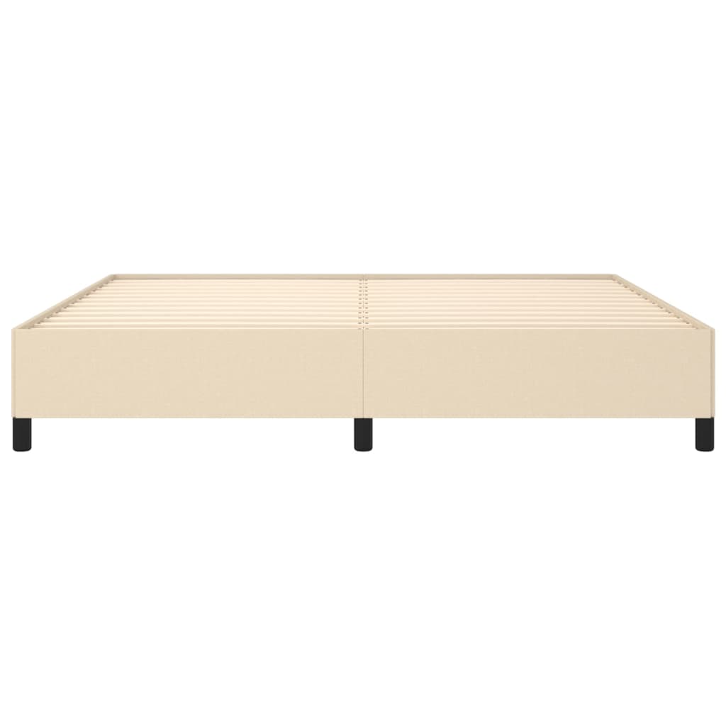 Bedframe zonder matras stof crèmekleurig 200x200 cm is nu te koop bij PeponiXL, paradijselijk wonen!