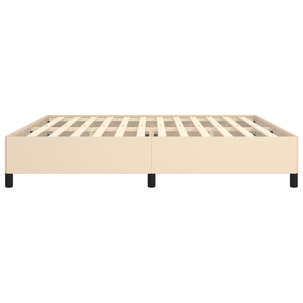 Bedframe zonder matras stof crèmekleurig 200x200 cm is nu te koop bij PeponiXL, paradijselijk wonen!