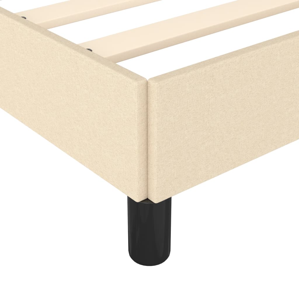 Bedframe zonder matras stof crèmekleurig 200x200 cm is nu te koop bij PeponiXL, paradijselijk wonen!