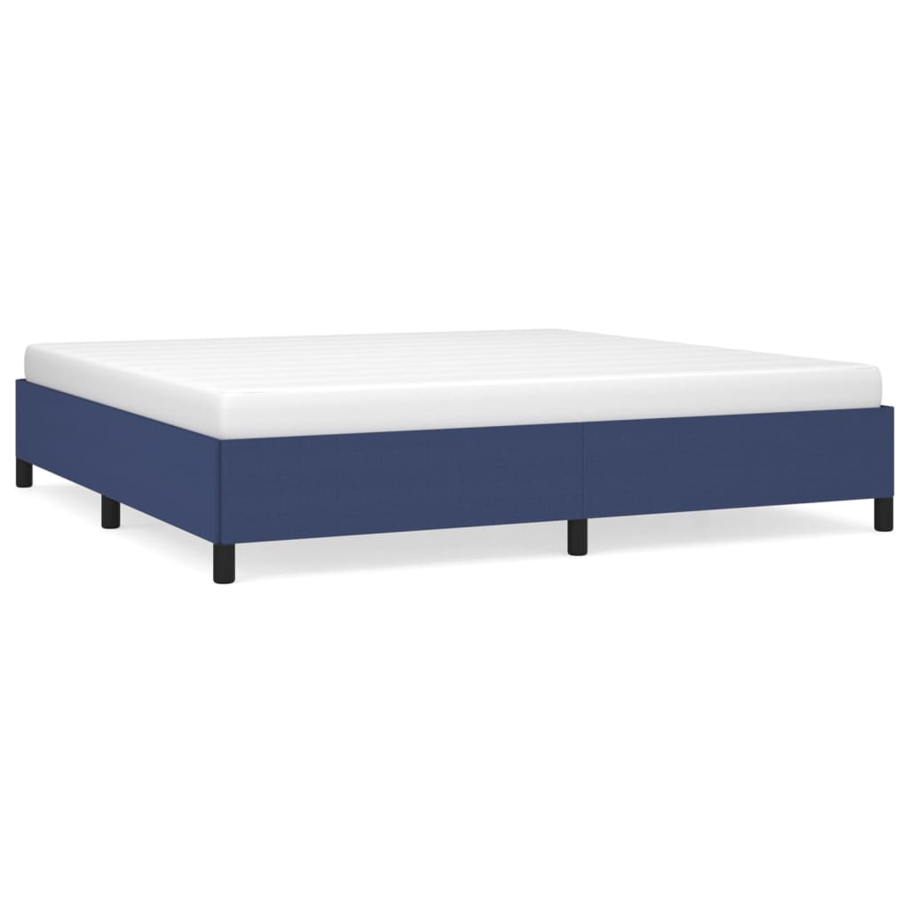 Bedframe zonder matras stof blauw 200x200 cm is nu te koop bij PeponiXL, paradijselijk wonen!