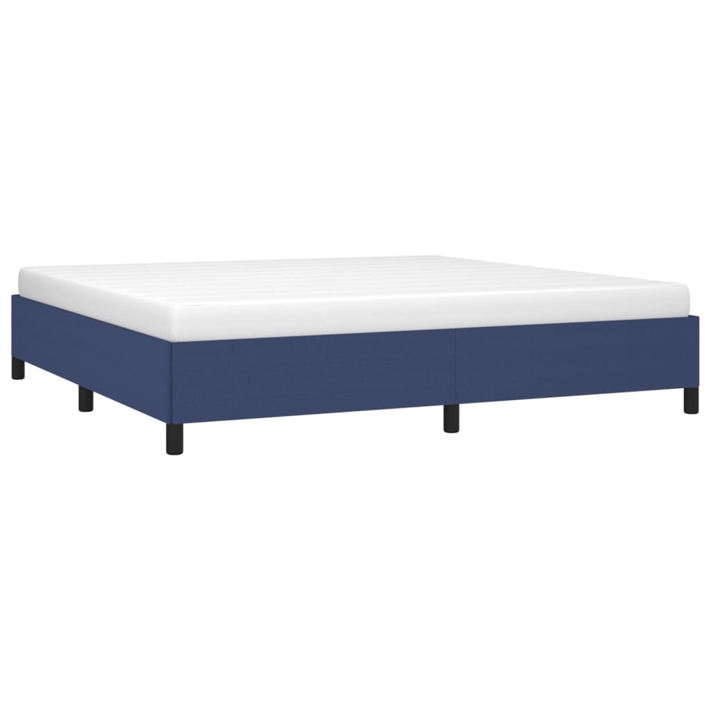 Bedframe zonder matras stof blauw 200x200 cm is nu te koop bij PeponiXL, paradijselijk wonen!