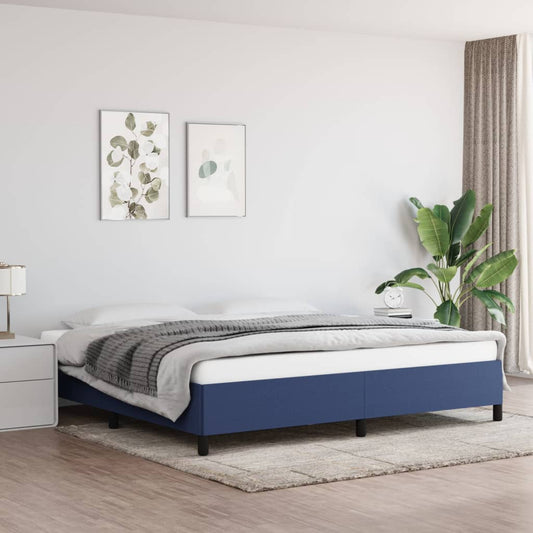 Bedframe zonder matras stof blauw 200x200 cm is nu te koop bij PeponiXL, paradijselijk wonen!