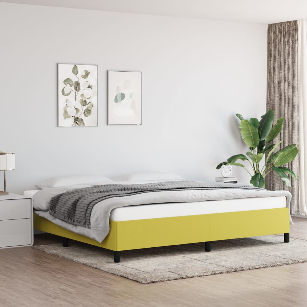 Bedframe zonder matras 200x200 cm stof groen is nu te koop bij PeponiXL, paradijselijk wonen!