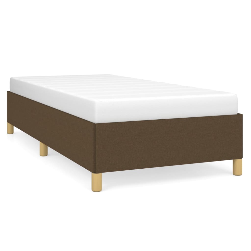 Bedframe zonder matras 90x190 cm stof donkerbruin is nu te koop bij PeponiXL, paradijselijk wonen!