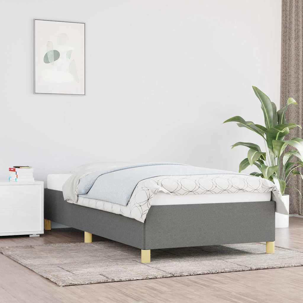 Bedframe zonder matras 90x200 cm stof donkergrijs is nu te koop bij PeponiXL, paradijselijk wonen!