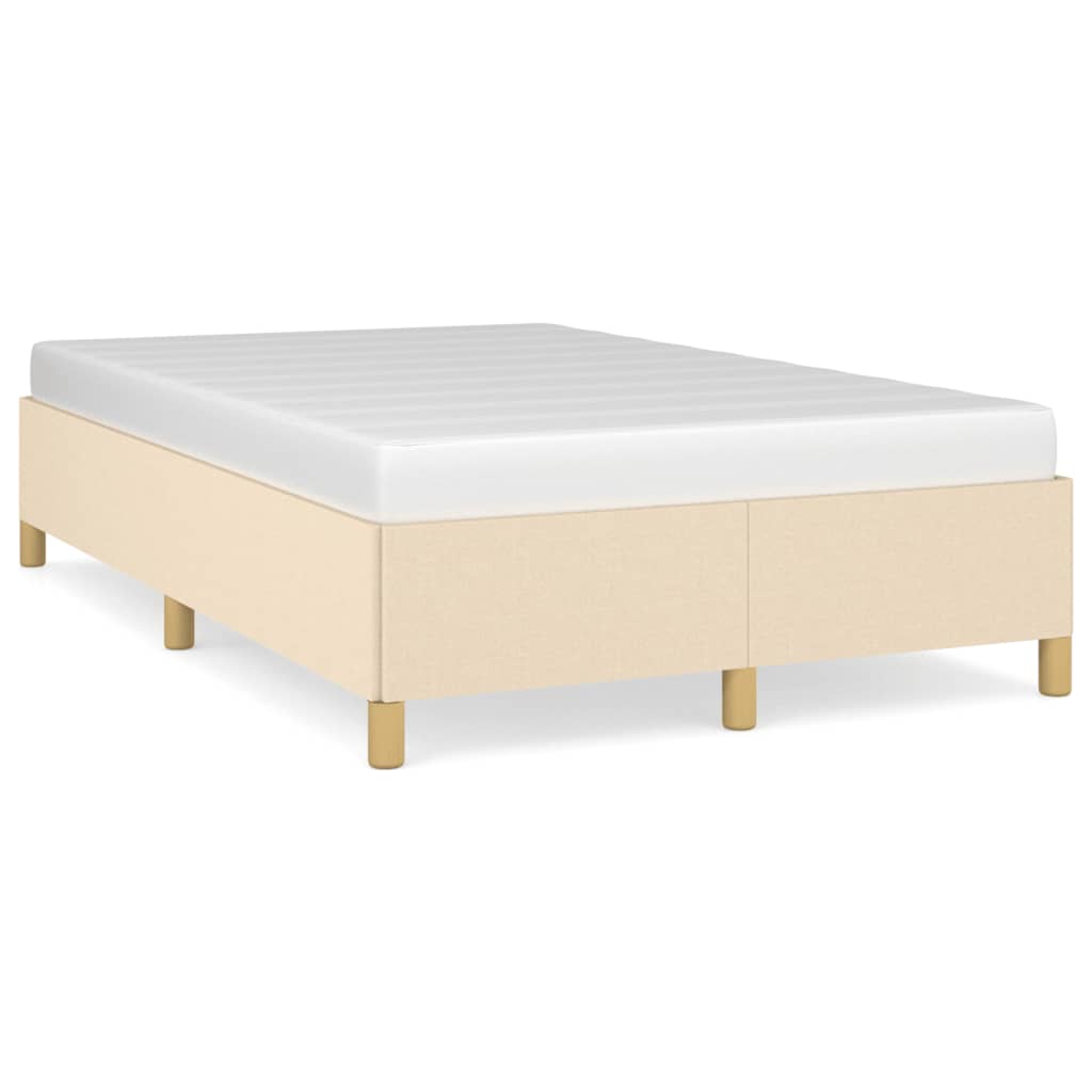 Bedframe zonder matras 120x200 cm stof crèmekleurig is nu te koop bij PeponiXL, paradijselijk wonen!