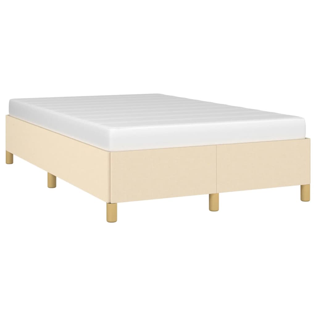 Bedframe zonder matras 120x200 cm stof crèmekleurig is nu te koop bij PeponiXL, paradijselijk wonen!