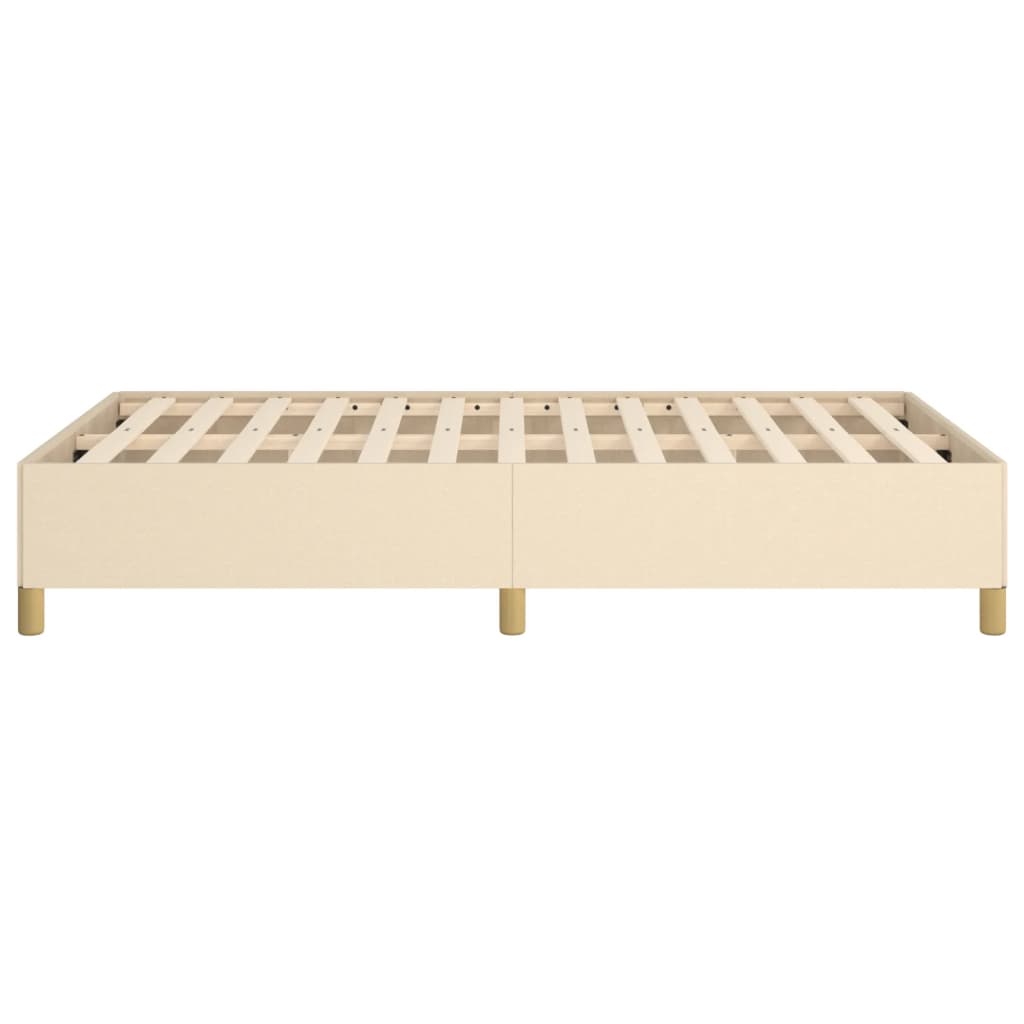 Bedframe zonder matras 120x200 cm stof crèmekleurig is nu te koop bij PeponiXL, paradijselijk wonen!