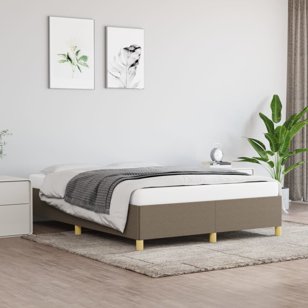 Bedframe zonder matras stof taupe 140x200 cm is nu te koop bij PeponiXL, paradijselijk wonen!