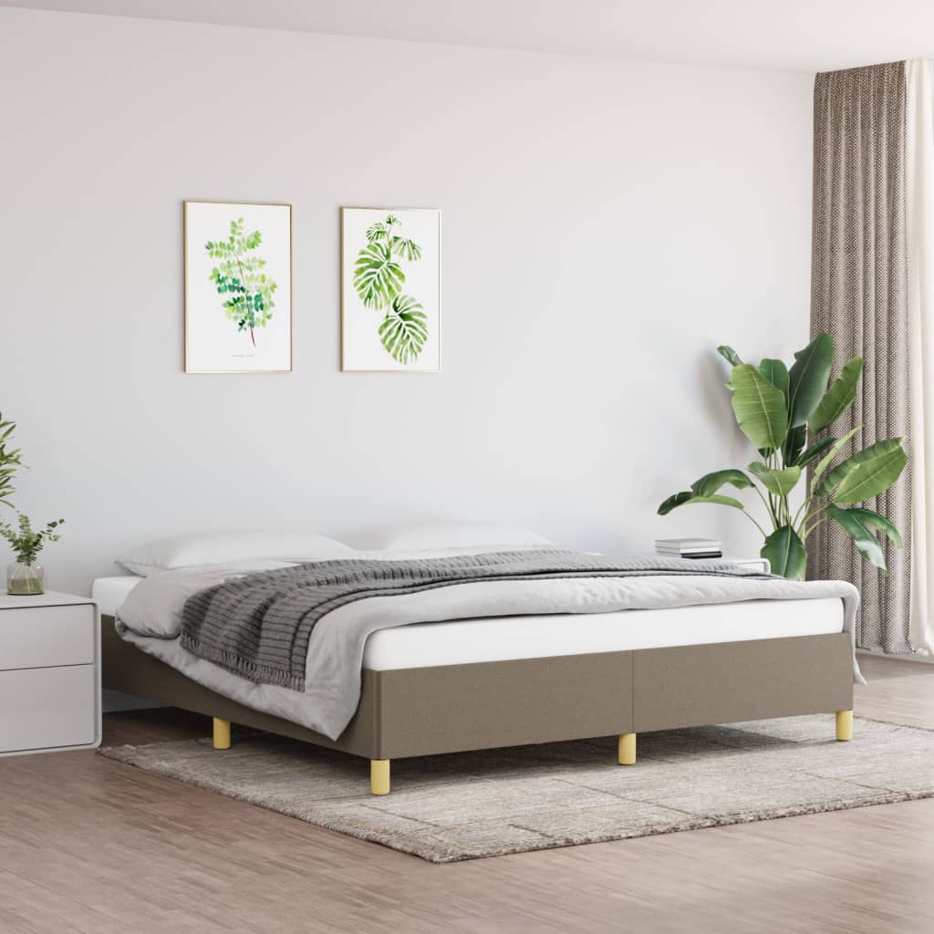 Bedframe zonder matras stof taupe 180x200 cm is nu te koop bij PeponiXL, paradijselijk wonen!