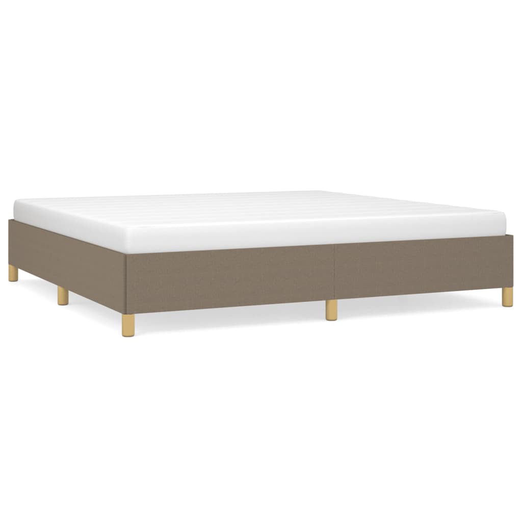 Bedframe zonder matras stof taupe 200x200 cm is nu te koop bij PeponiXL, paradijselijk wonen!