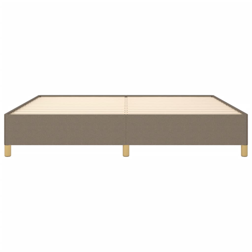 Bedframe zonder matras stof taupe 200x200 cm is nu te koop bij PeponiXL, paradijselijk wonen!
