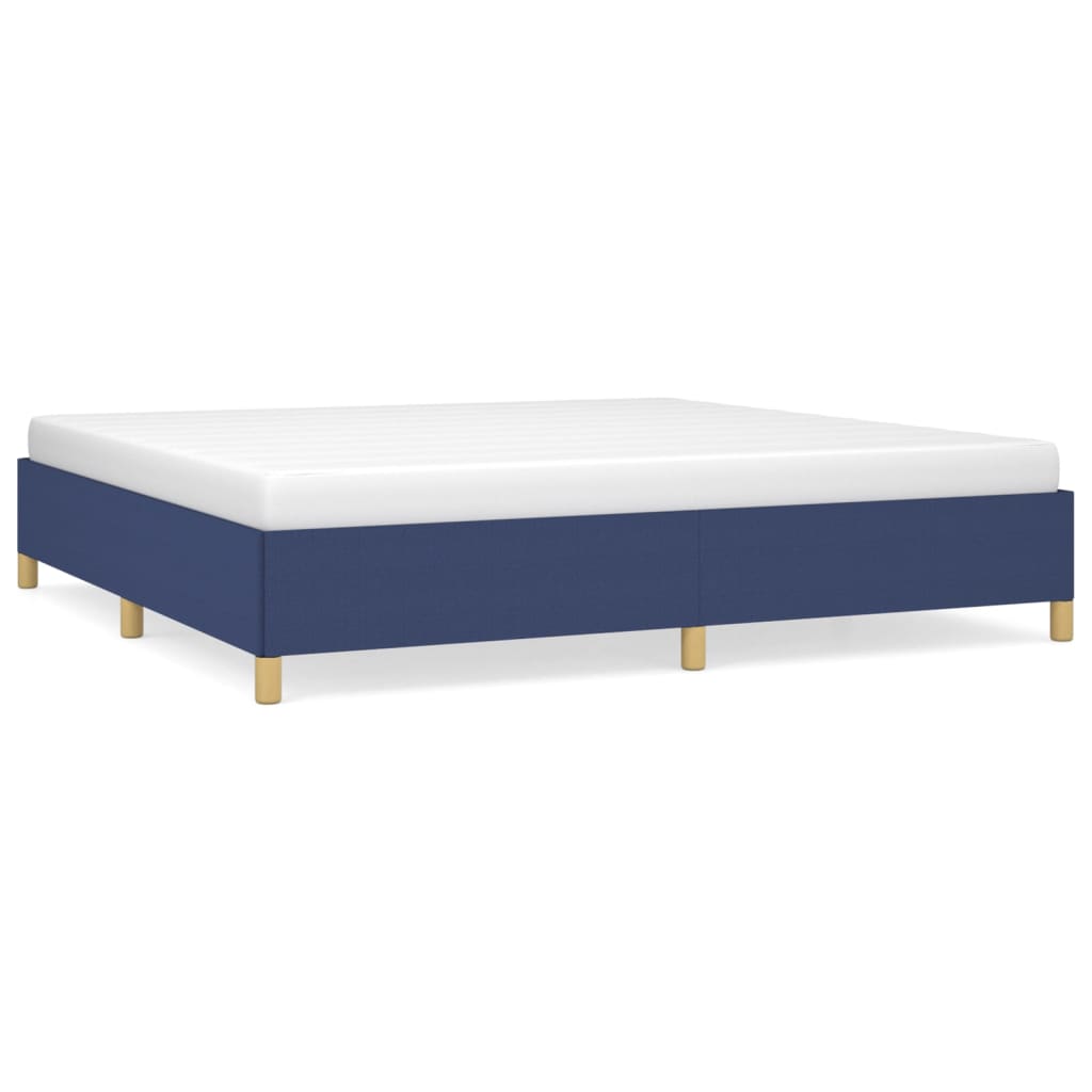 Bedframe zonder matras stof blauw 200x200 cm is nu te koop bij PeponiXL, paradijselijk wonen!