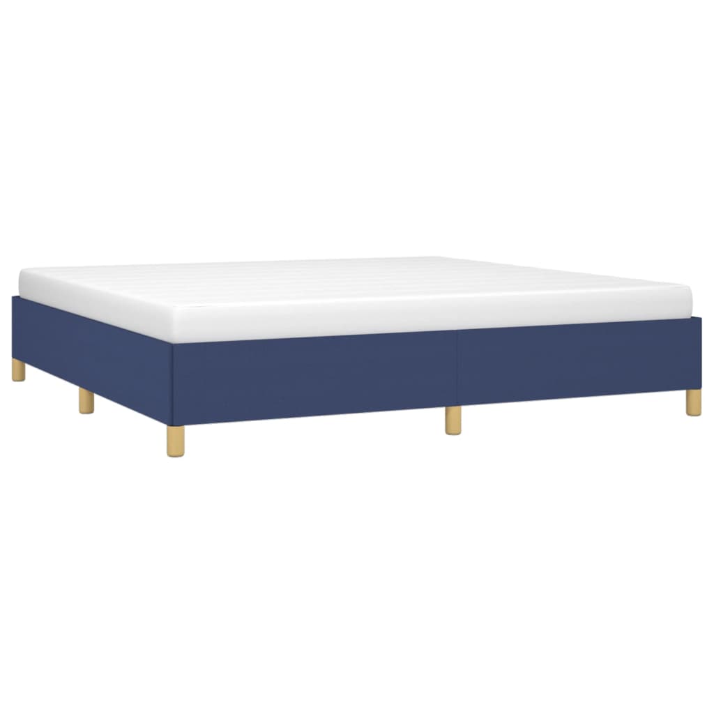 Bedframe zonder matras stof blauw 200x200 cm is nu te koop bij PeponiXL, paradijselijk wonen!