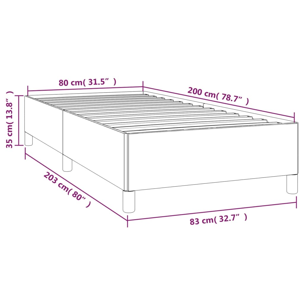 Bedframe kunstleer wit 80x200 cm is nu te koop bij PeponiXL, paradijselijk wonen!