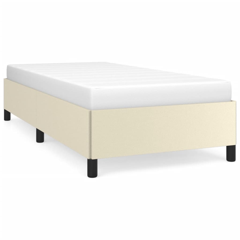 Bedframe kunstleer crèmekleurig 80x200 cm is nu te koop bij PeponiXL, paradijselijk wonen!