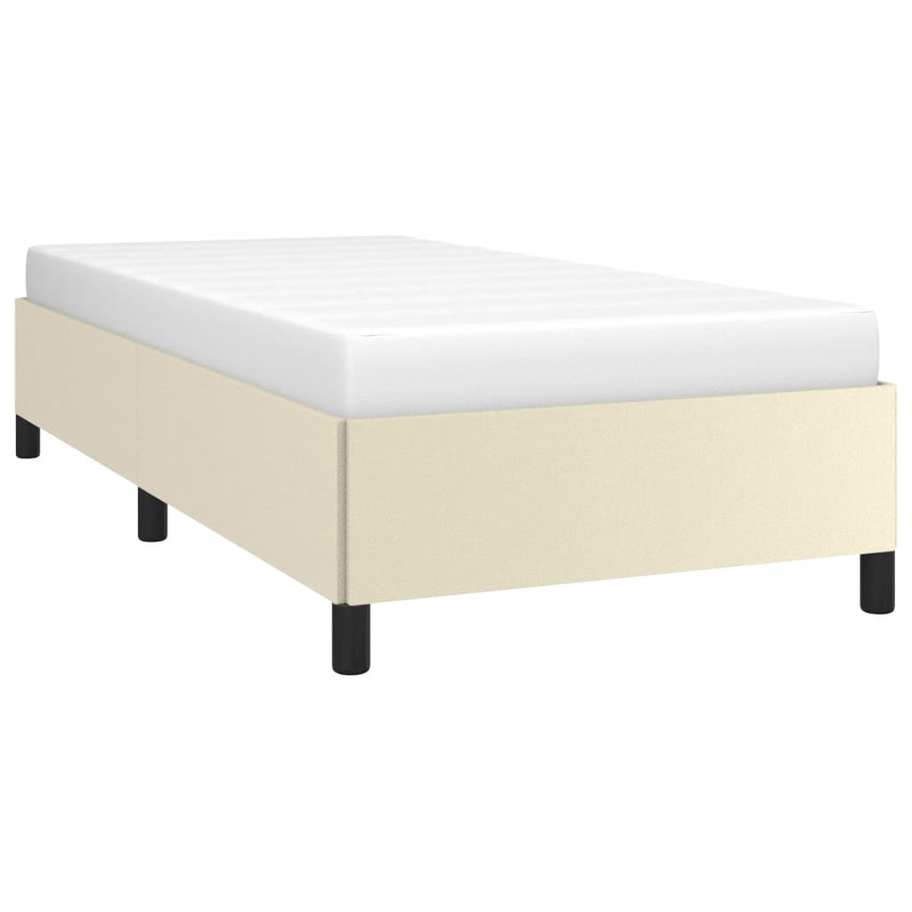 Bedframe kunstleer crèmekleurig 80x200 cm is nu te koop bij PeponiXL, paradijselijk wonen!