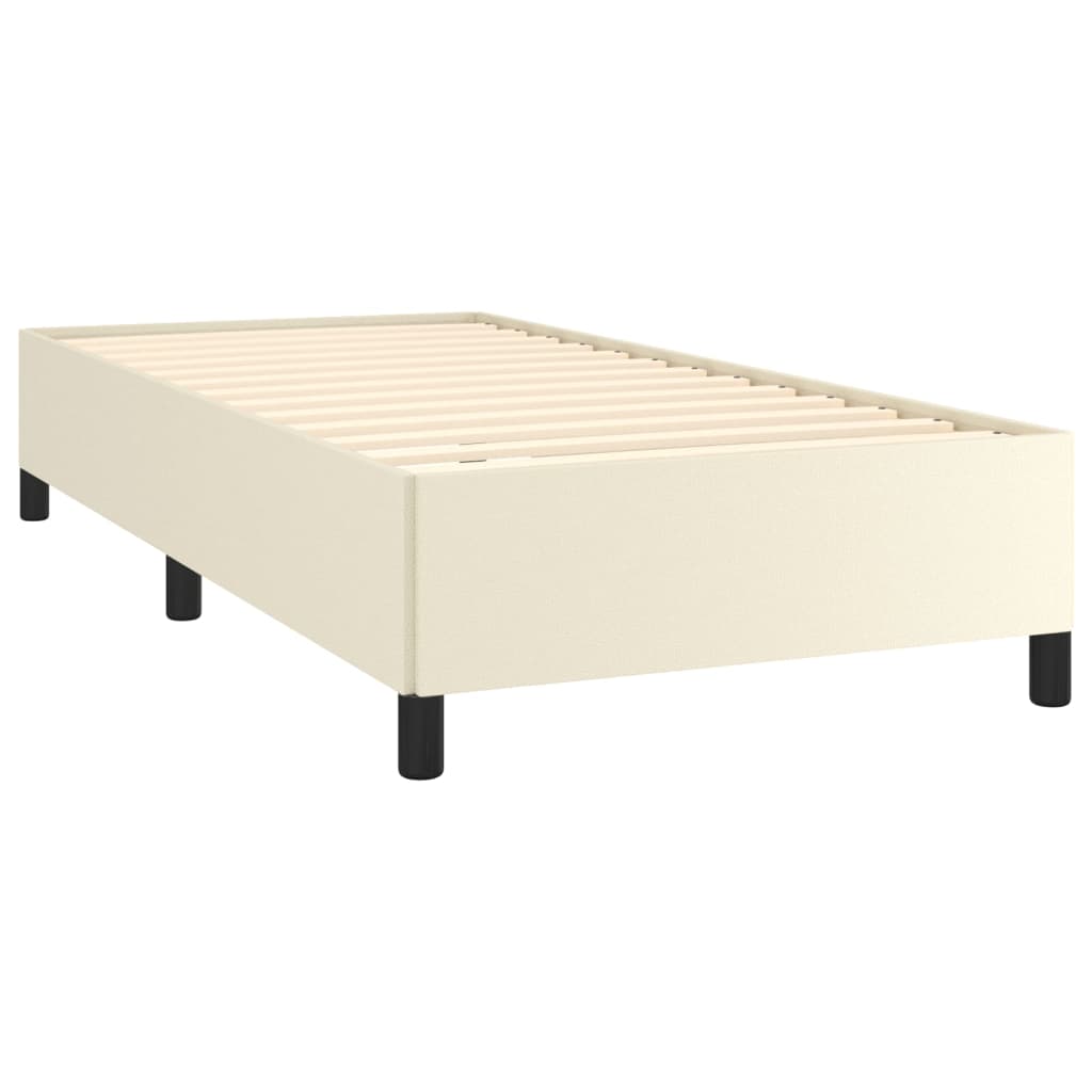 Bedframe kunstleer crèmekleurig 80x200 cm is nu te koop bij PeponiXL, paradijselijk wonen!