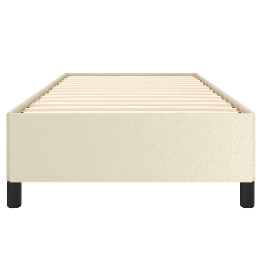 Bedframe kunstleer crèmekleurig 80x200 cm is nu te koop bij PeponiXL, paradijselijk wonen!