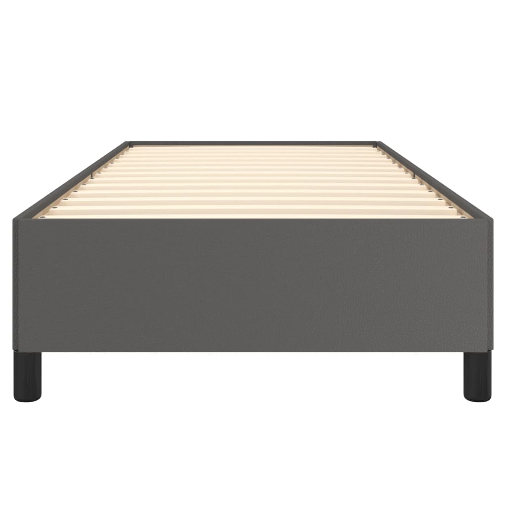 Bedframe kunstleer grijs 80x200 cm is nu te koop bij PeponiXL, paradijselijk wonen!