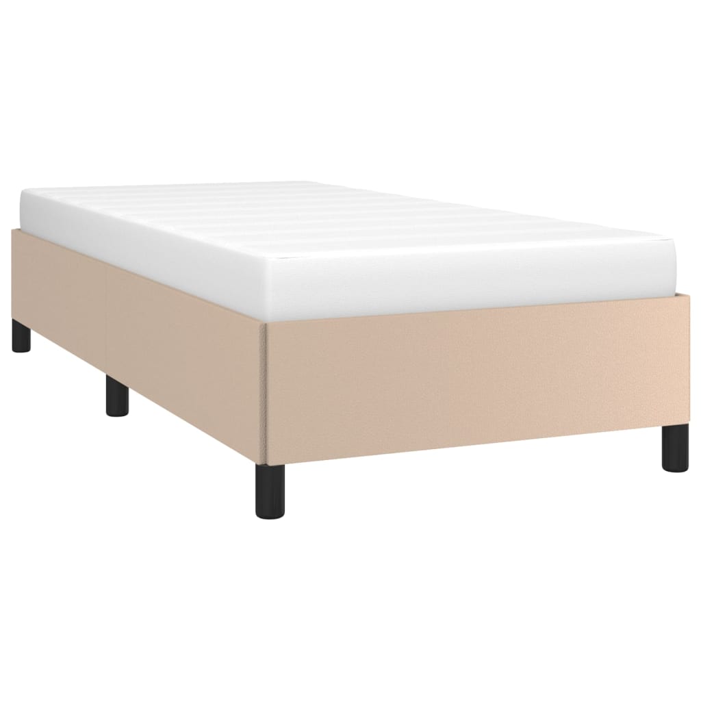 Bedframe kunstleer cappuccinokleurig 80x200 cm is nu te koop bij PeponiXL, paradijselijk wonen!