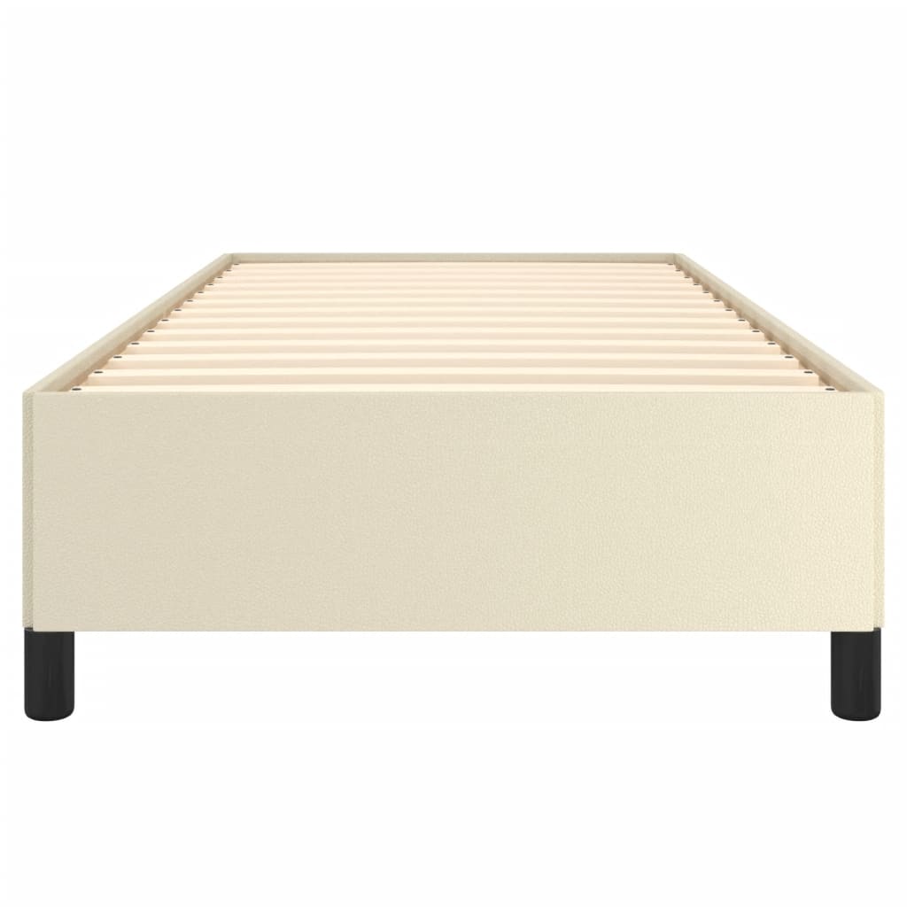 Bedframe kunstleer crèmekleurig 90x200 cm is nu te koop bij PeponiXL, paradijselijk wonen!