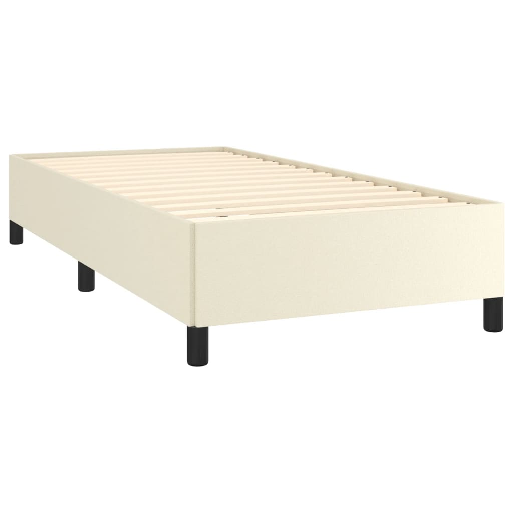 Bedframe kunstleer crèmekleurig 90x200 cm is nu te koop bij PeponiXL, paradijselijk wonen!