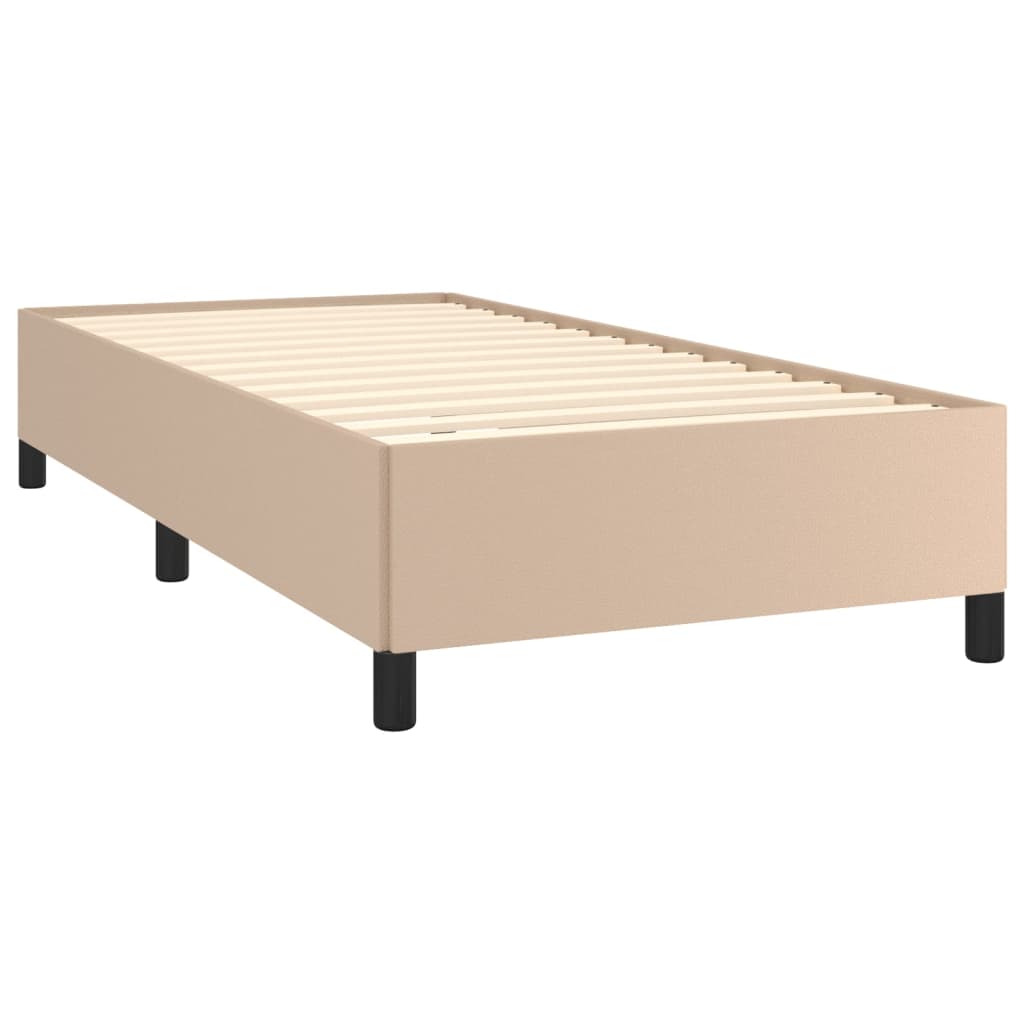 Bedframe kunstleer cappuccinokleurig 90x200 cm is nu te koop bij PeponiXL, paradijselijk wonen!