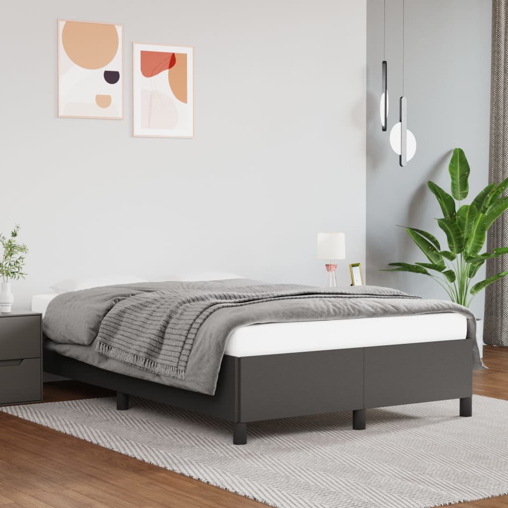 Bedframe kunstleer grijs 120x200 cm is nu te koop bij PeponiXL, paradijselijk wonen!