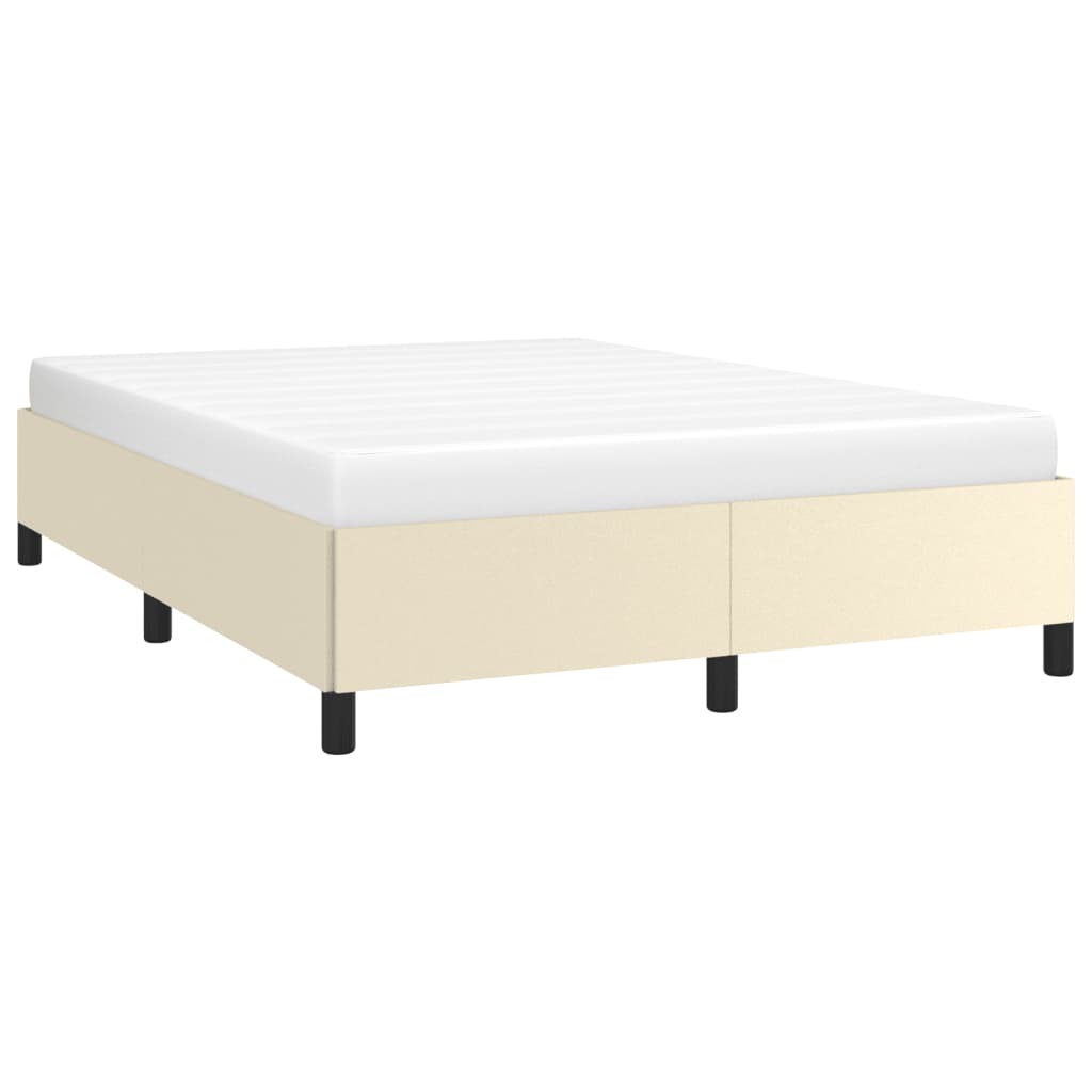 Bedframe kunstleer crèmekleurig 140x190 cm is nu te koop bij PeponiXL, paradijselijk wonen!