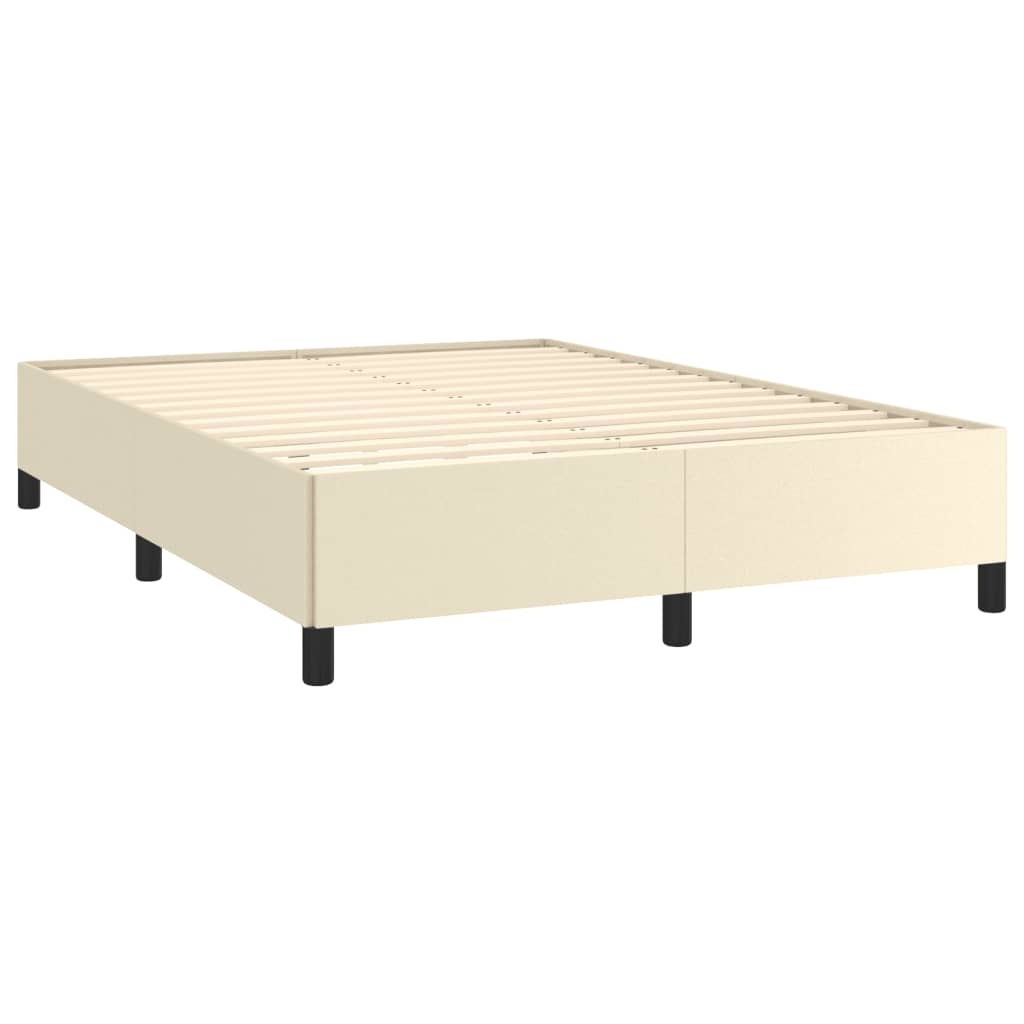 Bedframe kunstleer crèmekleurig 140x190 cm is nu te koop bij PeponiXL, paradijselijk wonen!