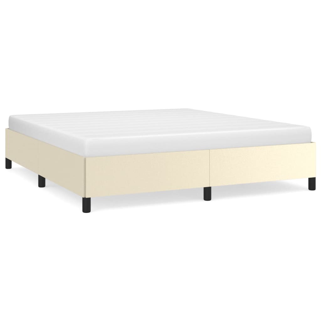 Bedframe kunstleer crèmekleurig 160x200 cm is nu te koop bij PeponiXL, paradijselijk wonen!