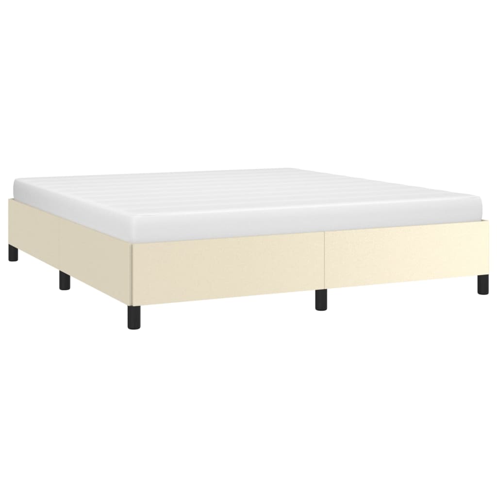 Bedframe kunstleer crèmekleurig 160x200 cm is nu te koop bij PeponiXL, paradijselijk wonen!
