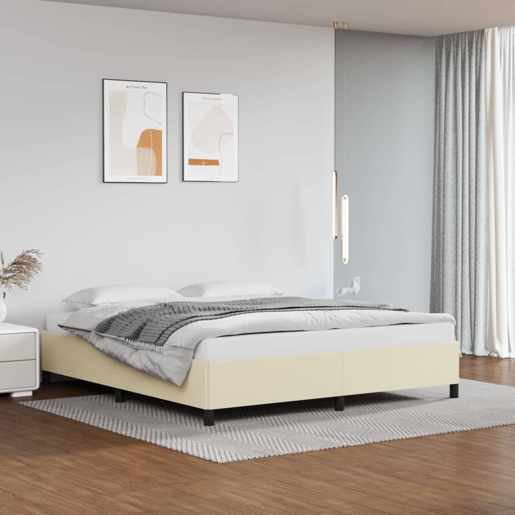 Bedframe kunstleer crèmekleurig 160x200 cm is nu te koop bij PeponiXL, paradijselijk wonen!