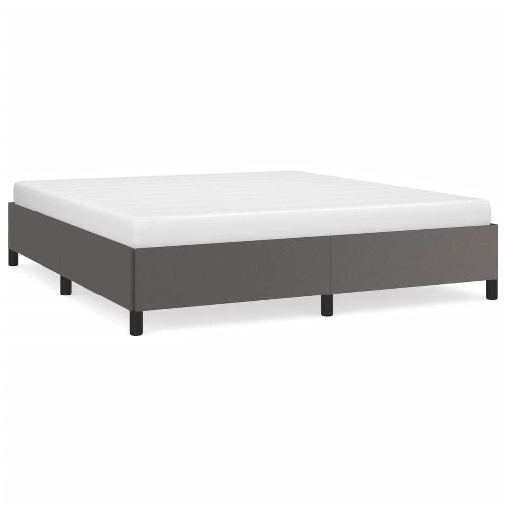 Bedframe kunstleer grijs 160x200 cm is nu te koop bij PeponiXL, paradijselijk wonen!