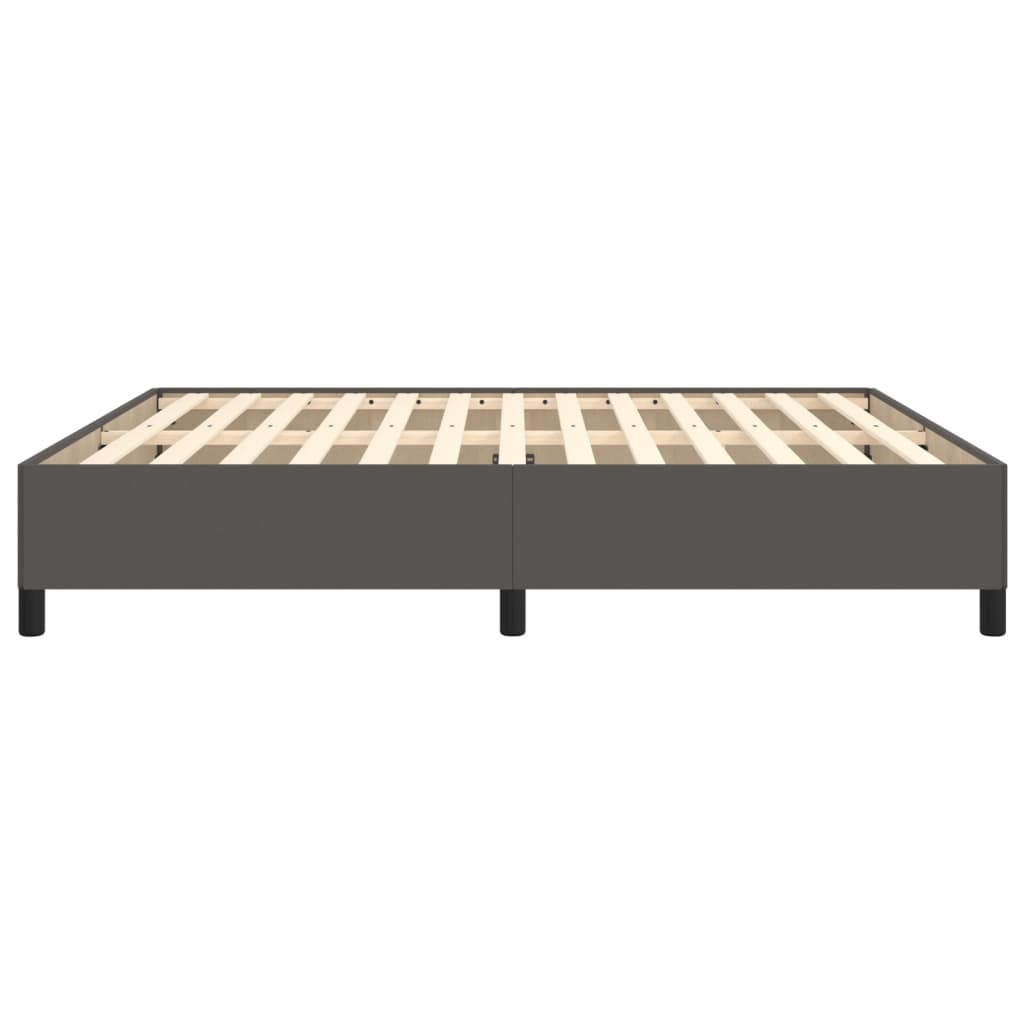 Bedframe kunstleer grijs 160x200 cm is nu te koop bij PeponiXL, paradijselijk wonen!