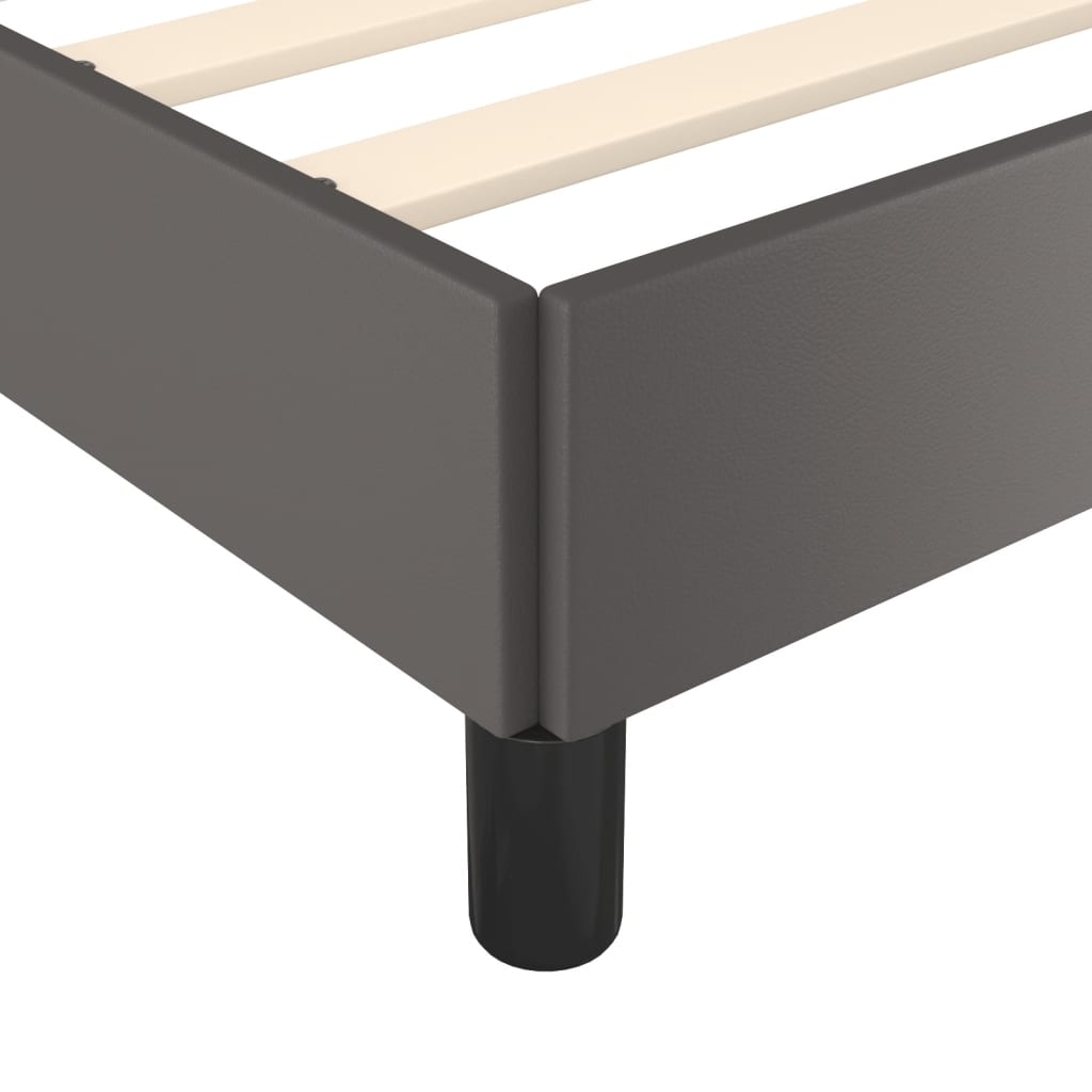 Bedframe kunstleer grijs 160x200 cm is nu te koop bij PeponiXL, paradijselijk wonen!