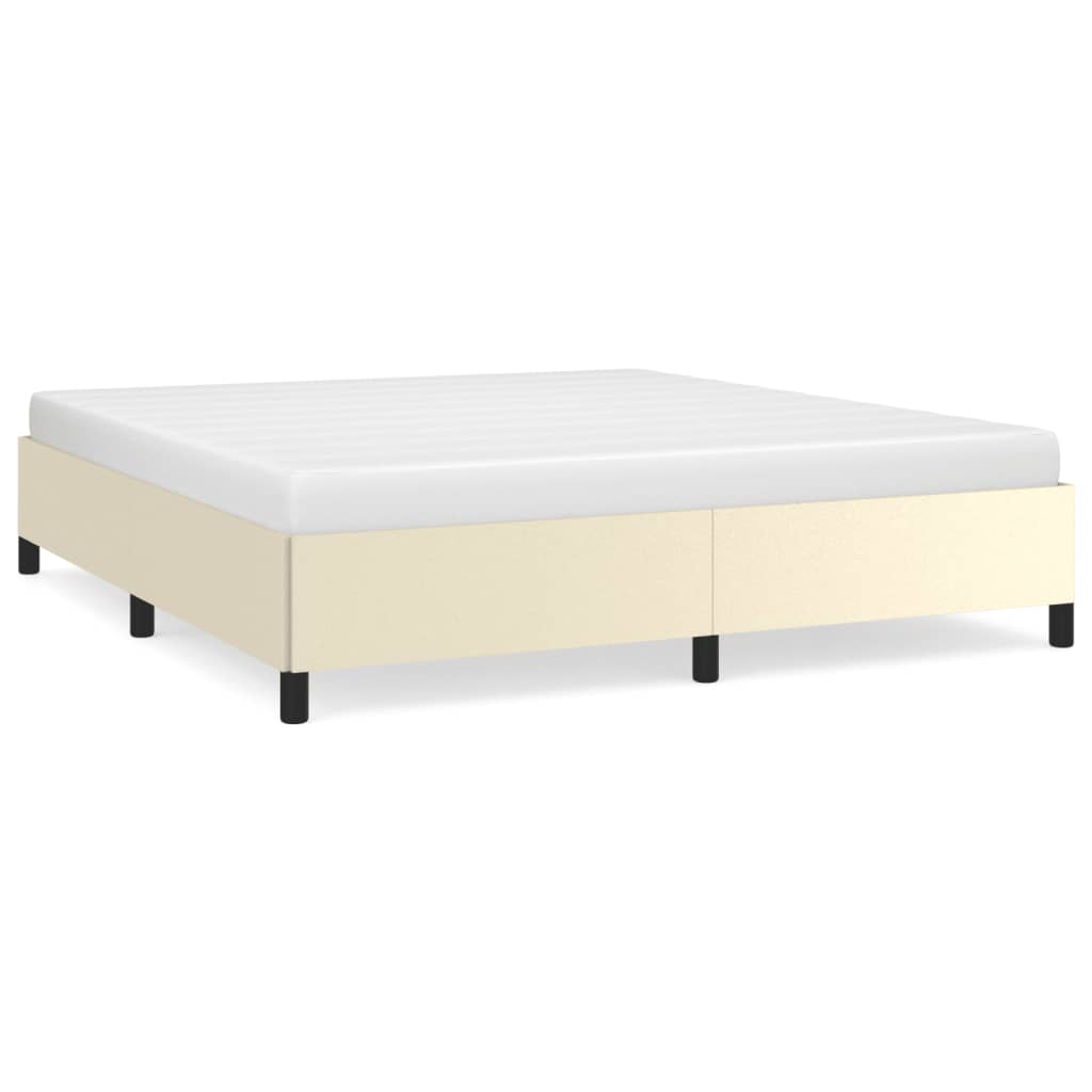 Bedframe kunstleer crèmekleurig 180x200 cm is nu te koop bij PeponiXL, paradijselijk wonen!