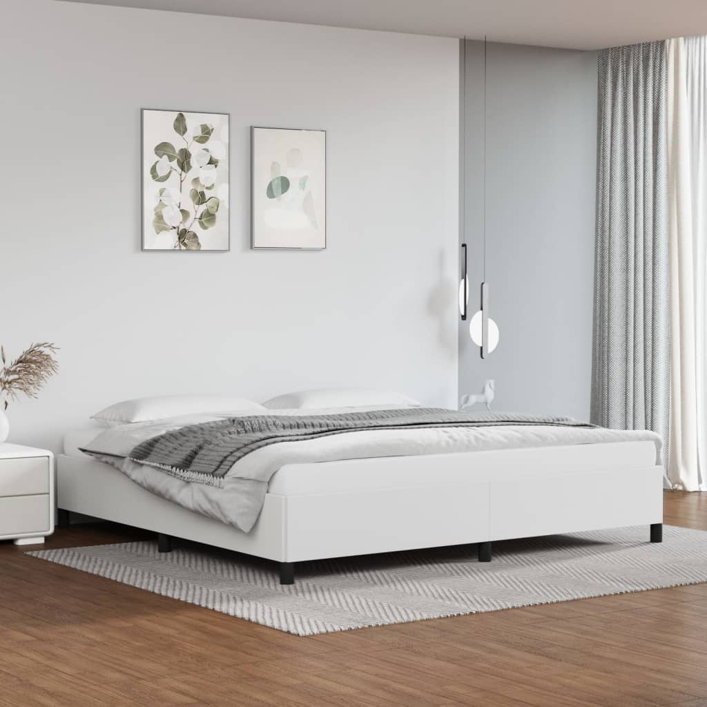 Bedframe kunstleer wit 200x200 cm is nu te koop bij PeponiXL, paradijselijk wonen!