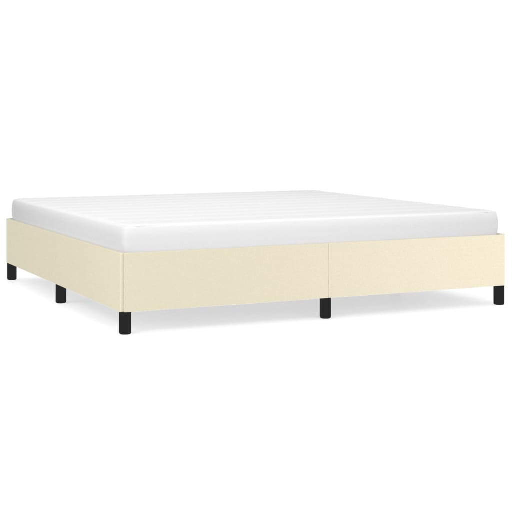 Bedframe kunstleer crèmekleurig 200x200 cm is nu te koop bij PeponiXL, paradijselijk wonen!