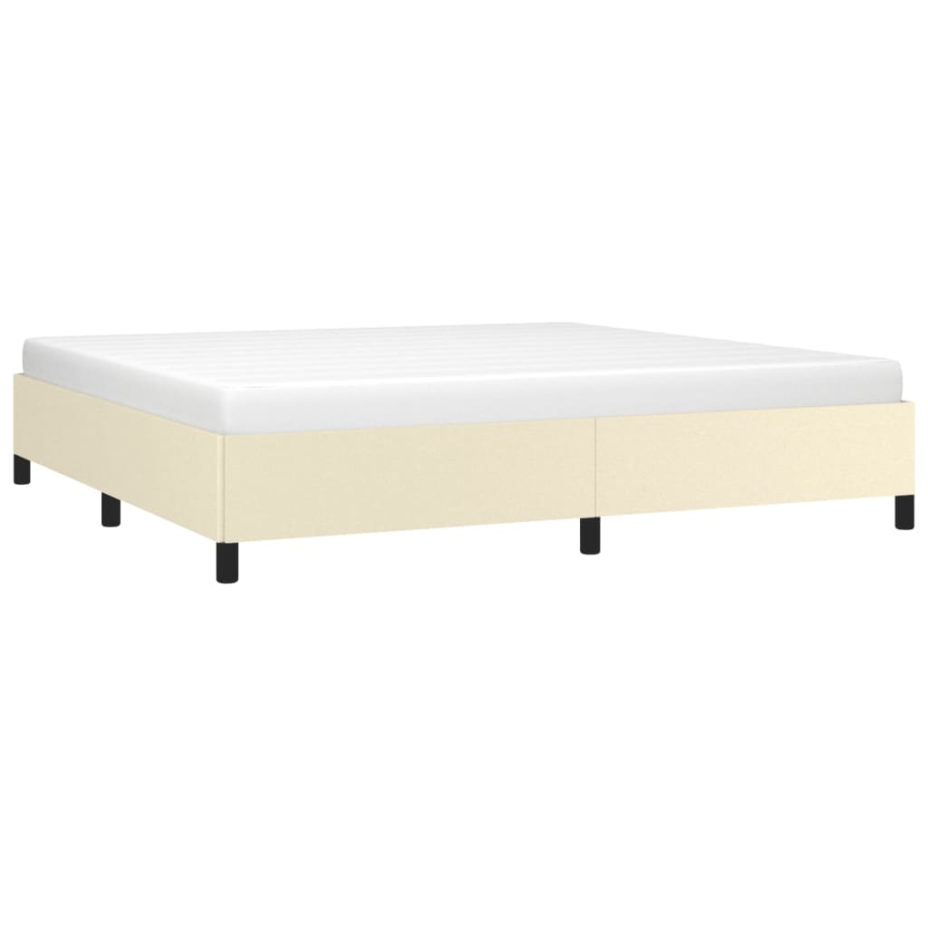 Bedframe kunstleer crèmekleurig 200x200 cm is nu te koop bij PeponiXL, paradijselijk wonen!