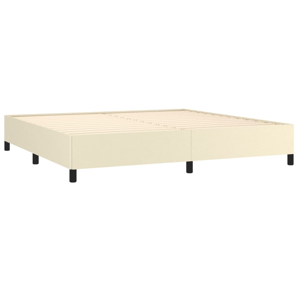 Bedframe kunstleer crèmekleurig 200x200 cm is nu te koop bij PeponiXL, paradijselijk wonen!