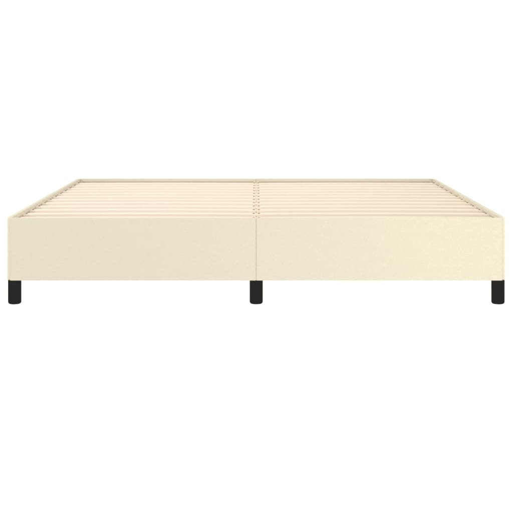 Bedframe kunstleer crèmekleurig 200x200 cm is nu te koop bij PeponiXL, paradijselijk wonen!