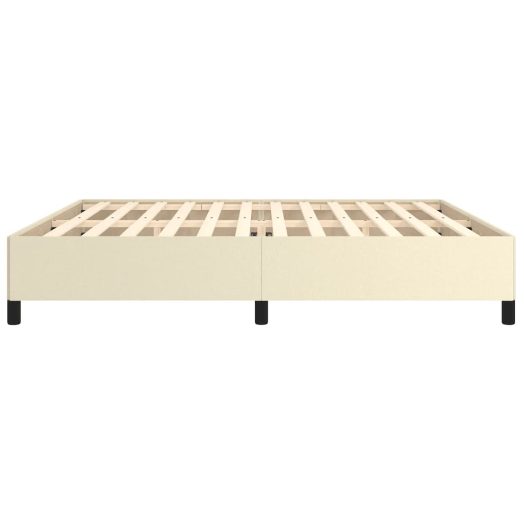 Bedframe kunstleer crèmekleurig 200x200 cm is nu te koop bij PeponiXL, paradijselijk wonen!