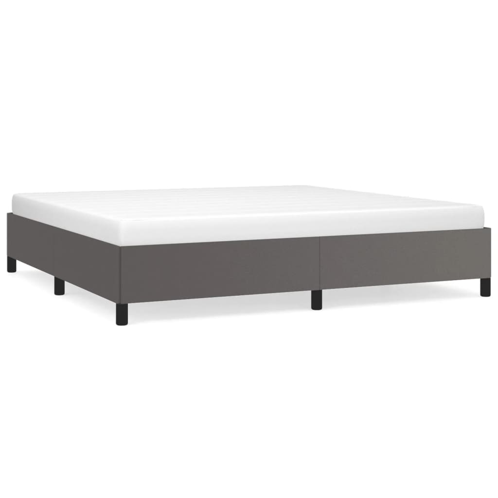 Bedframe kunstleer grijs 200x200 cm is nu te koop bij PeponiXL, paradijselijk wonen!