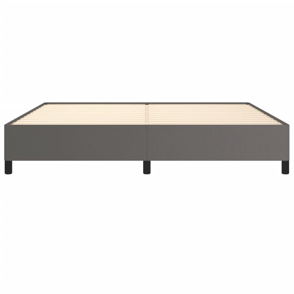 Bedframe kunstleer grijs 200x200 cm is nu te koop bij PeponiXL, paradijselijk wonen!