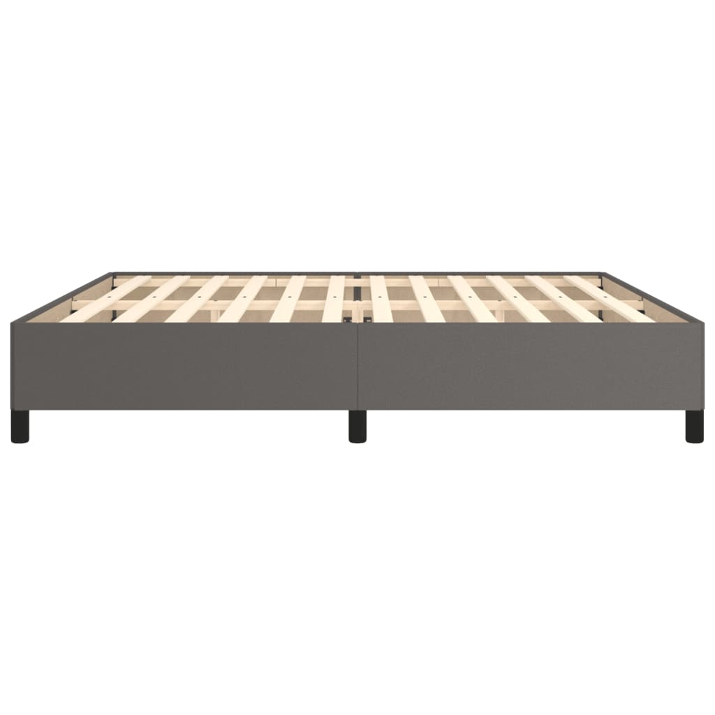 Bedframe kunstleer grijs 200x200 cm is nu te koop bij PeponiXL, paradijselijk wonen!