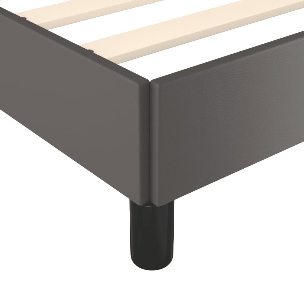 Bedframe kunstleer grijs 200x200 cm is nu te koop bij PeponiXL, paradijselijk wonen!