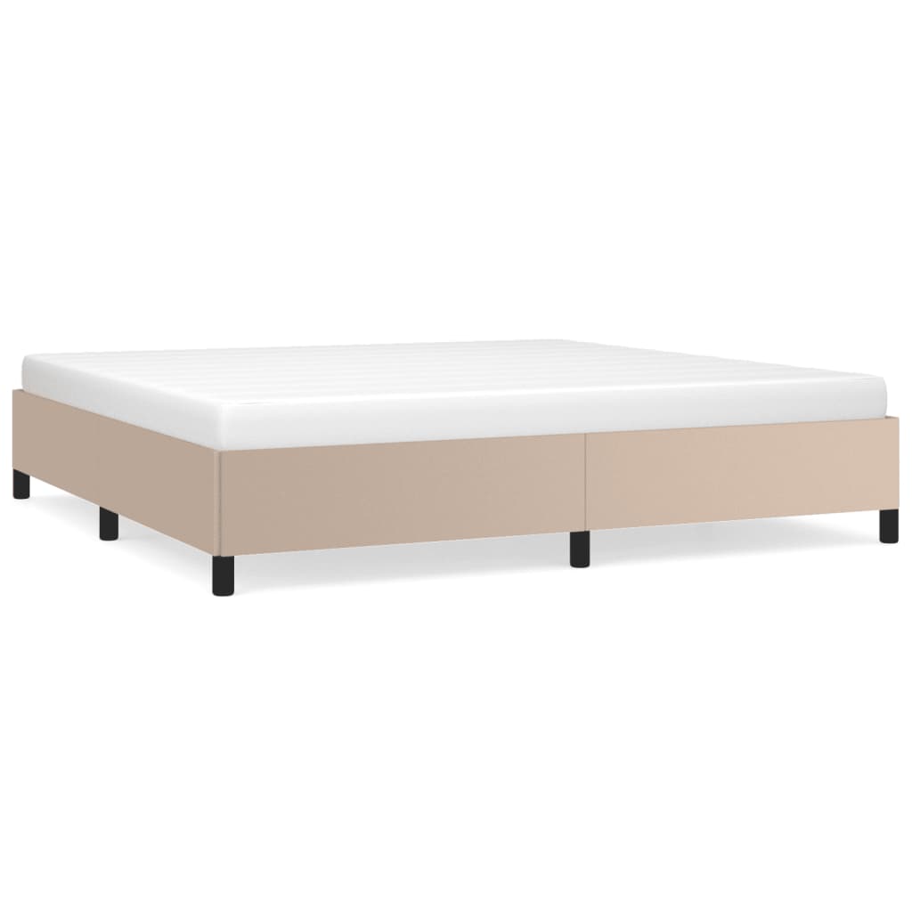 Bedframe kunstleer cappuccinokleurig 200x200 cm is nu te koop bij PeponiXL, paradijselijk wonen!